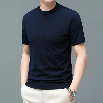 T-Shirt Homme Cachemire Rond de Cou