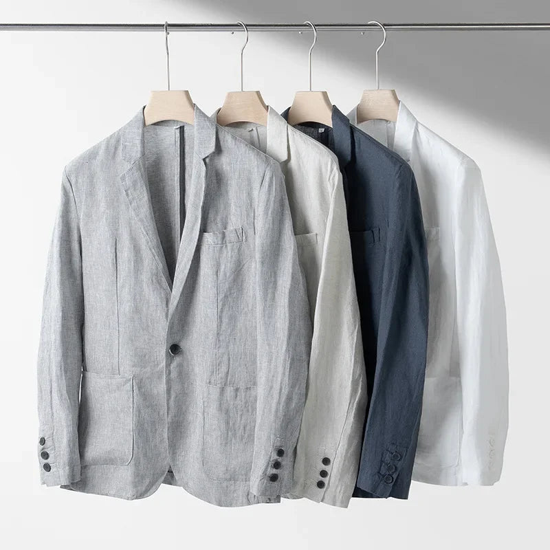 Blazer Lin Homme Léger Été
