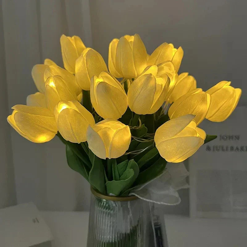 Lampe Bouquet de Fleurs LED Blanc Chic Décoration Moderne