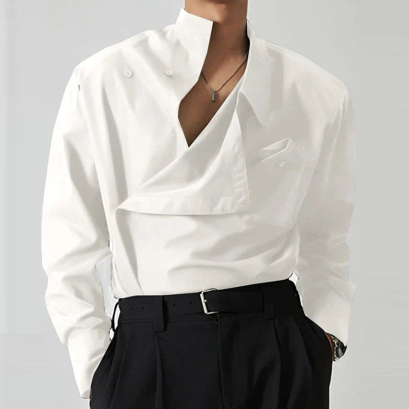 Chemise Coton Confort à Manches Longues pour Homme