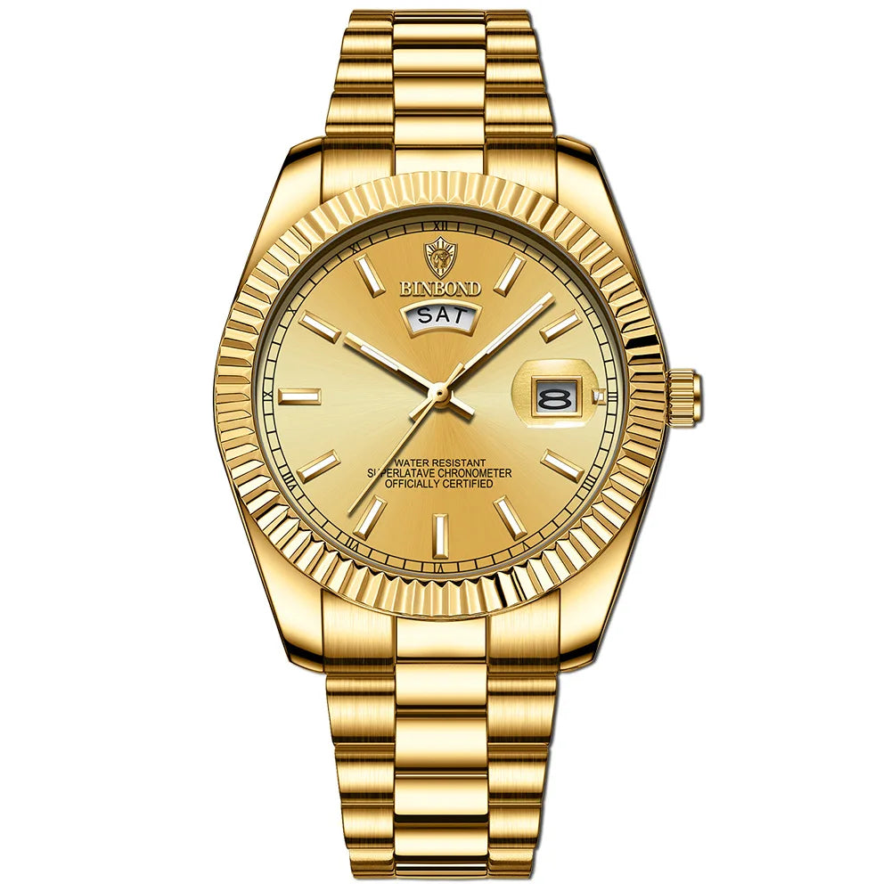 Montre Homme Acier Inoxydable avec Affichage Date