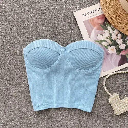 Bustier Top Push-up Corsage Féminin pour Femme