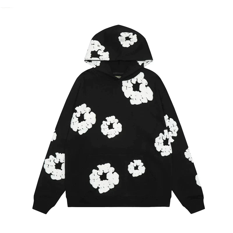 Sweat à Capuche Florale Confort et Unisexe - PanierRoyale