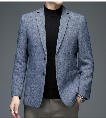 Blazer Homme Élégant Gris Tailleur