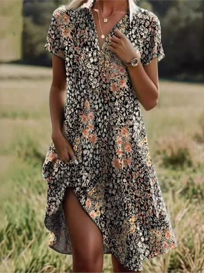 Robe Été Fleurs Colorées et Légère - PanierRoyale