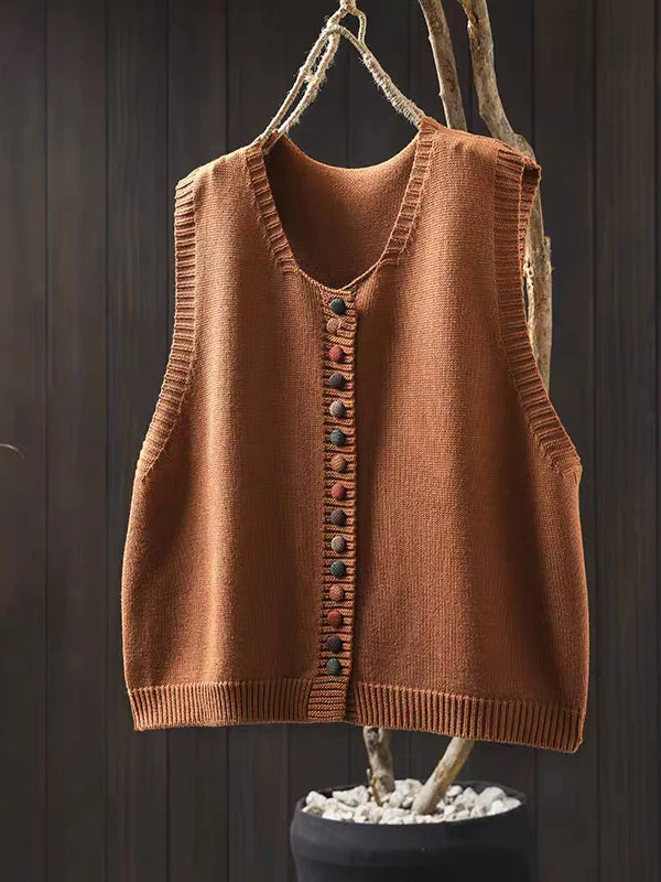 Cardigan Tricot Doux Col Rond Coupe Fluide