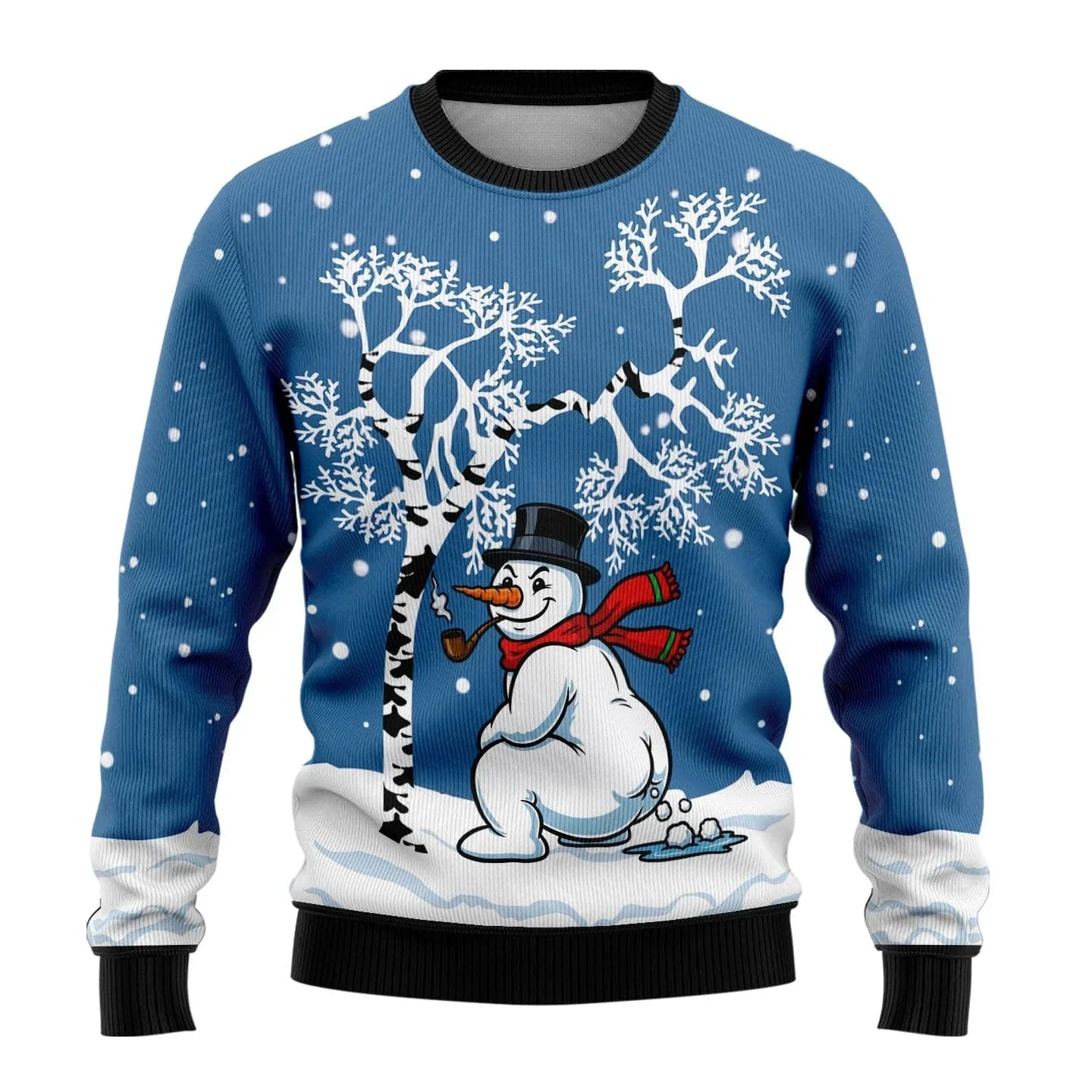 Pull Noël Homme avec Impressions de Bonhomme de Neige - BerlinGlamour