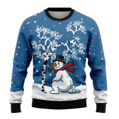 Pull Noël Homme avec Impressions de Bonhomme de Neige - BerlinGlamour