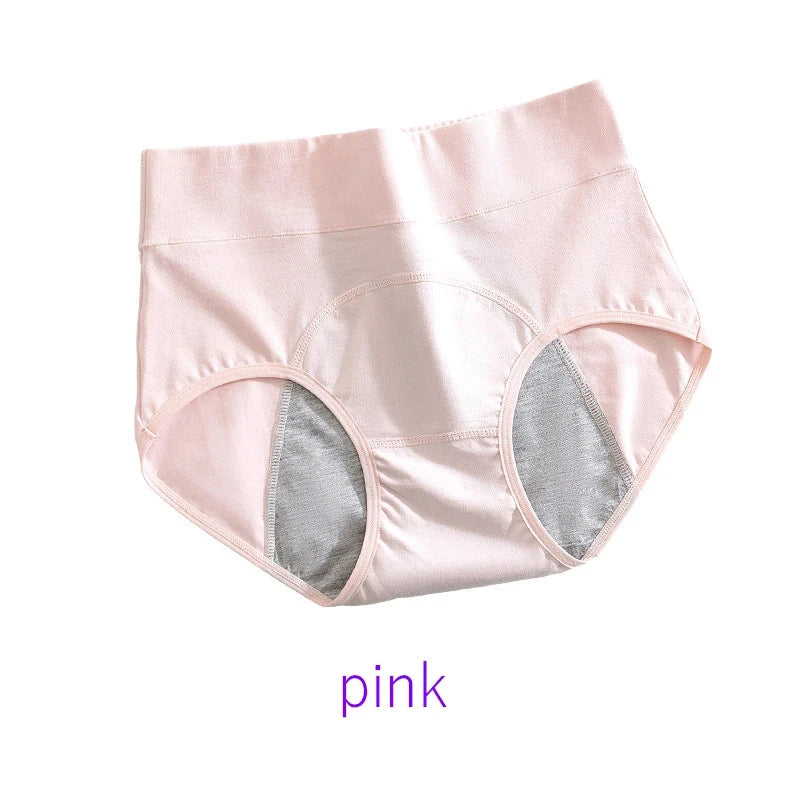 Culotte Menstruelle Femme Coton Taille Haute Anti-fuite Durable