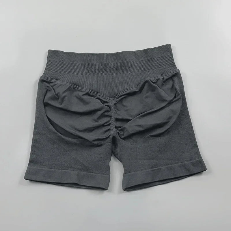 Short sport femme sans couture taille haute gainant