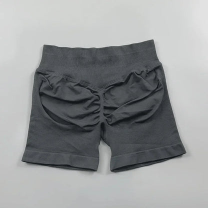 Short sport femme sans couture taille haute gainant