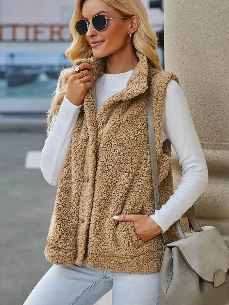 Gilet Doudoune Femme Vert Foncé Hiver