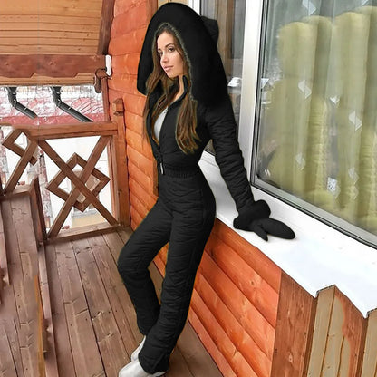 Combinaison Ski Femme Noir Matelassée