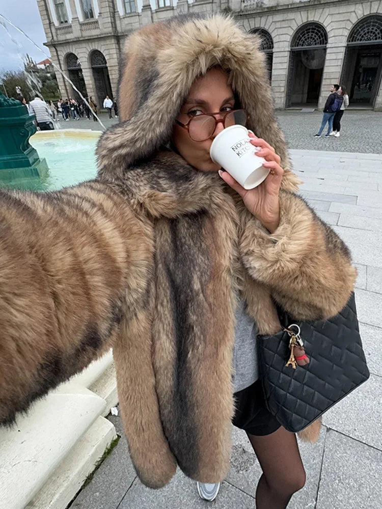 Manteau Femme Parka Hiver Chaud et Élégant avec Capuche - PanierRoyale