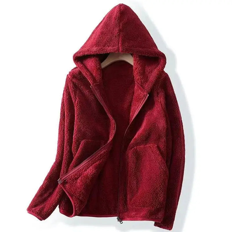 Blouson Hiver Femme Douillet avec Fermeture Éclair