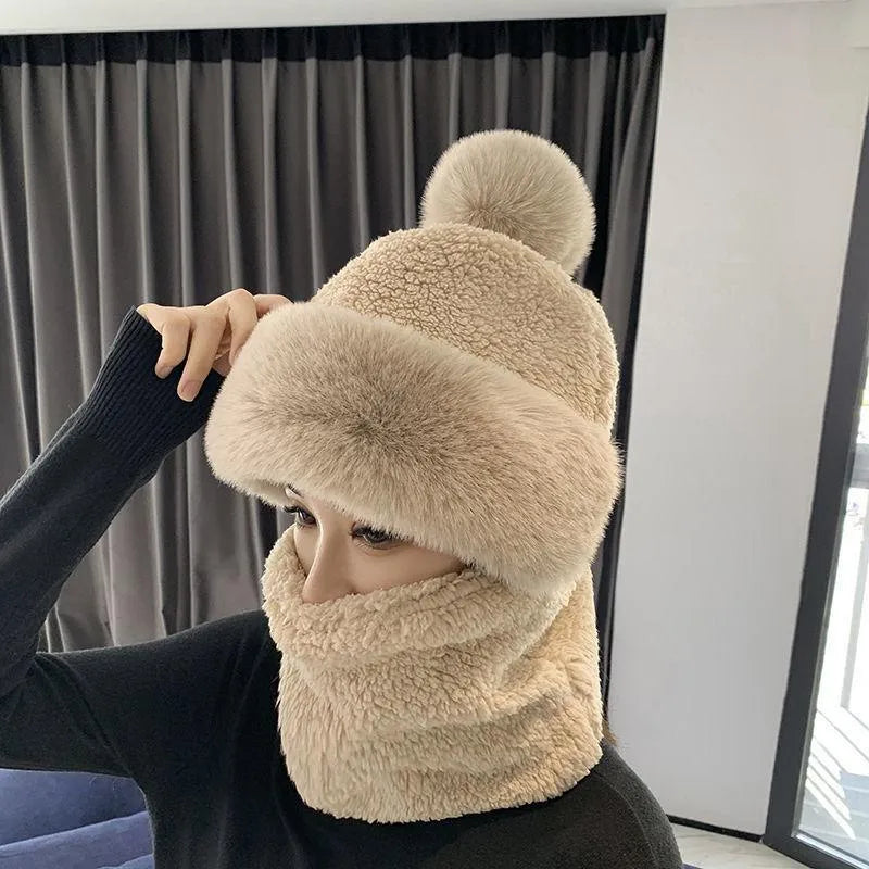 Chapeau et Écharpe Tricotés Doux et Warmants pour Adultes