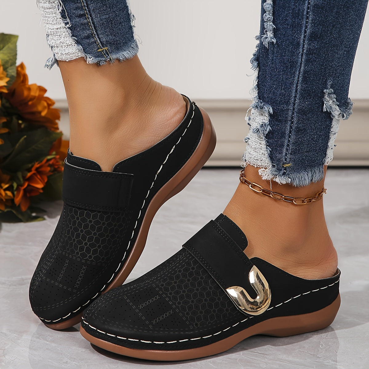 Sabots Femme Cuir Confortables et Élégants pour Tous les Jours