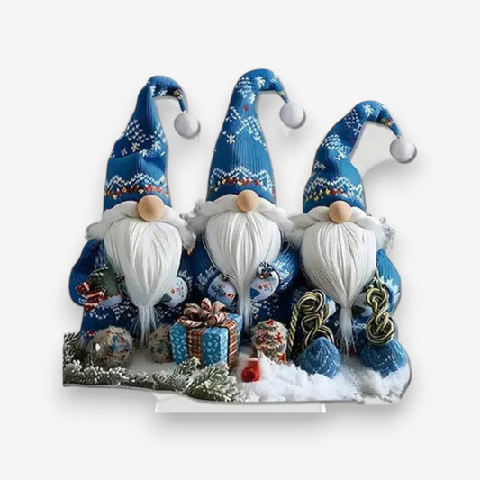 Décoration de Noël en Gnome Coloré - 3 Pièces Festives - PanierRoyale