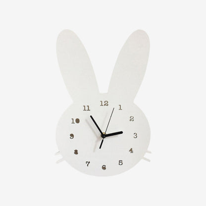 Horloge Murale Lapin en Bois Pour Décoration