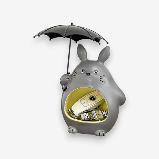 Figurine Totoro Décorative pour Bureau avec Étagère en Bois - PanierRoyale