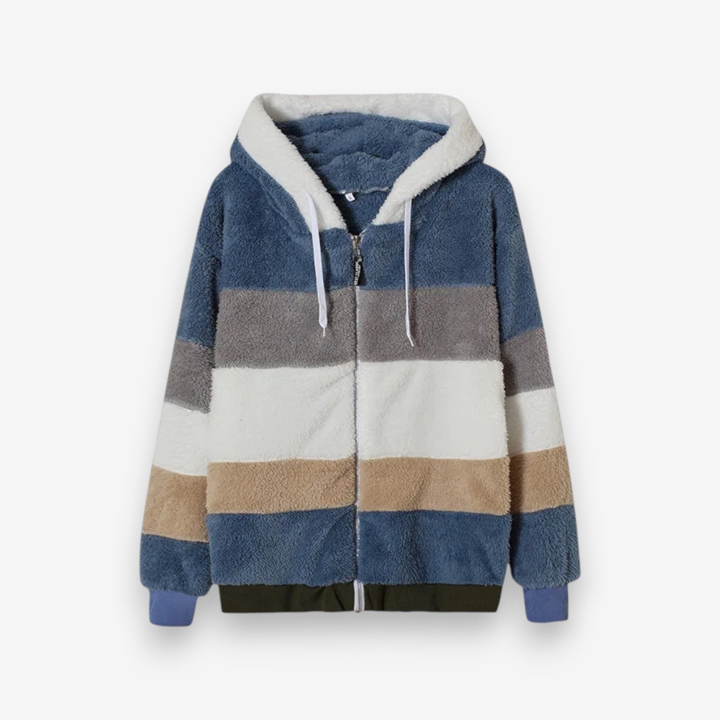 Veste à capuche polaire chaud avec poches zippées