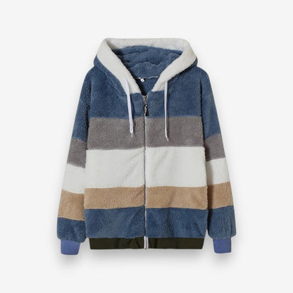 Veste à capuche polaire chaud avec poches zippées
