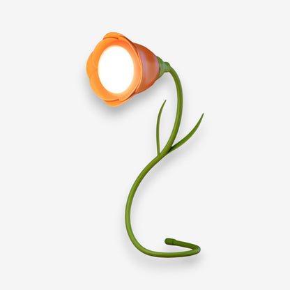 Lampe de Bureau LED avec Abat-Jour Floral Réglable