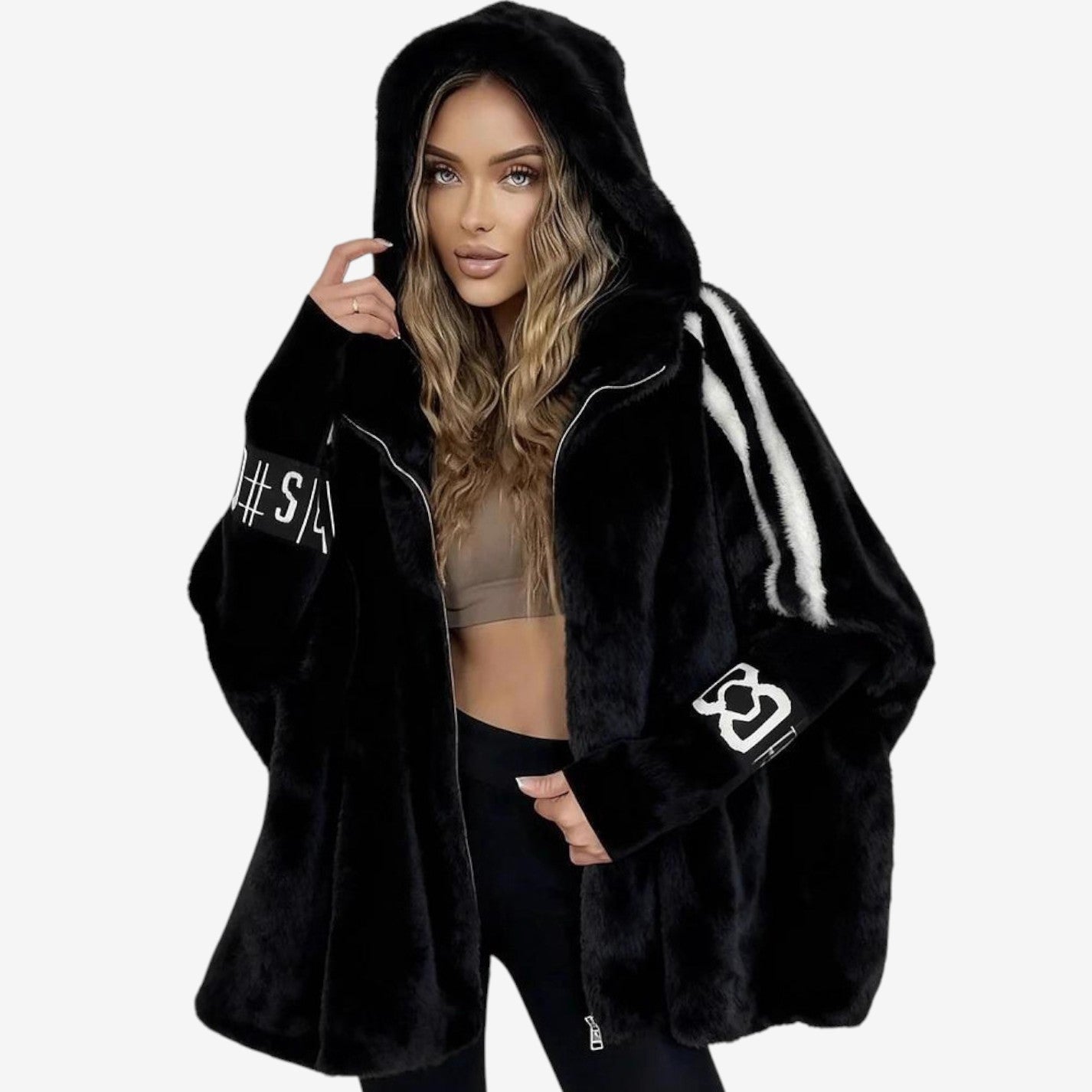 Veste en fausse fourrure épaisse et chaude pour femme - PanierRoyale