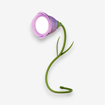 Lampe de Bureau LED avec Abat-Jour Floral Réglable