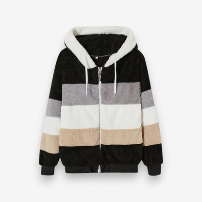 Veste à capuche polaire chaud avec poches zippées