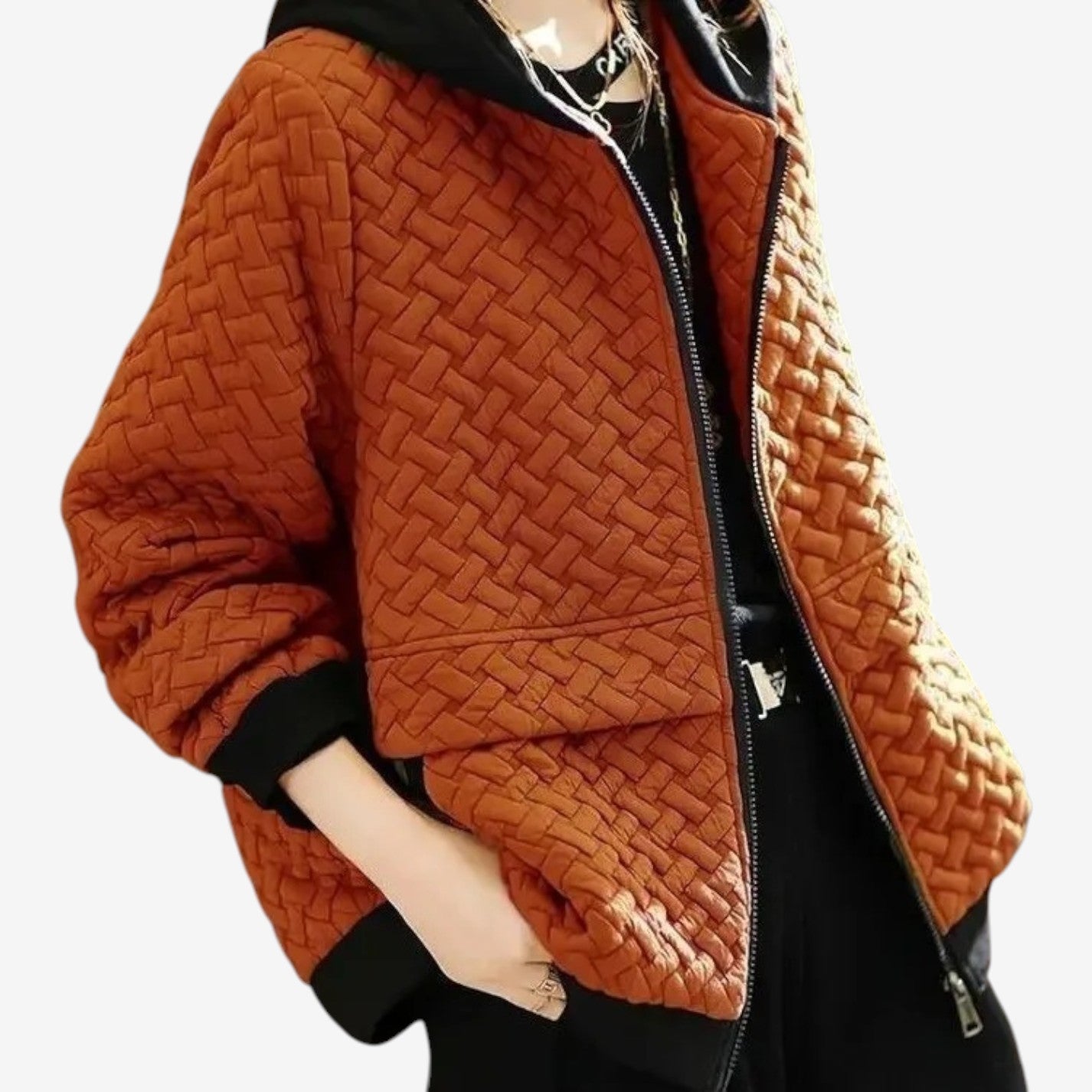 Veste à capuche sportive zippée avec poches côtés