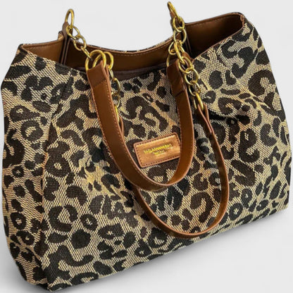 Sac à Main Grande Capacité Toile de Léopard Féminin