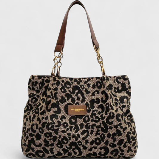 Sac à Main Grande Capacité Toile de Léopard Féminin - PanierRoyale