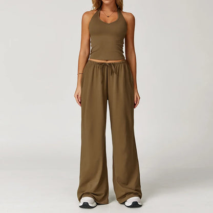 Ensemble Lounge Femme Décontracté Crop Top