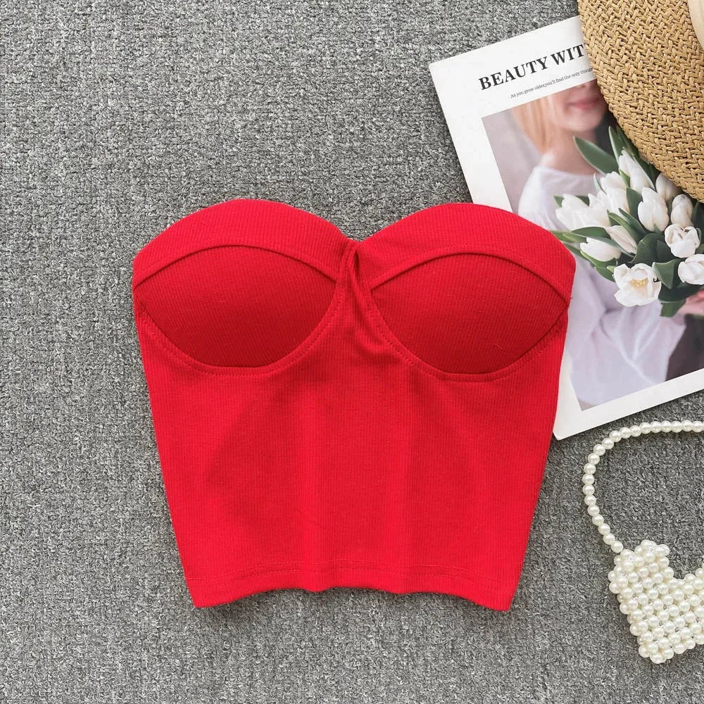 Bustier Top Push-up Corsage Féminin pour Femme