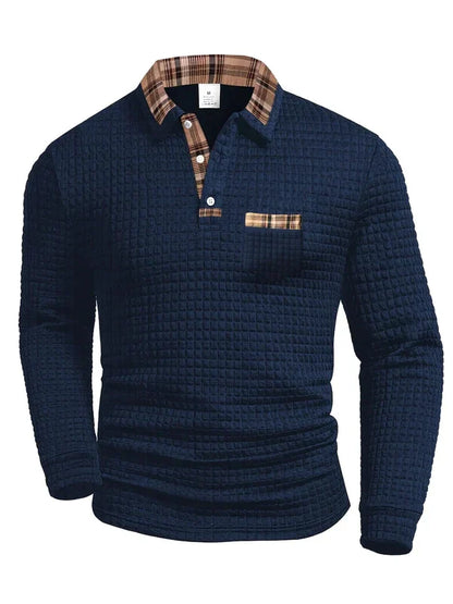 Polo Homme Coton Classique à Carreaux