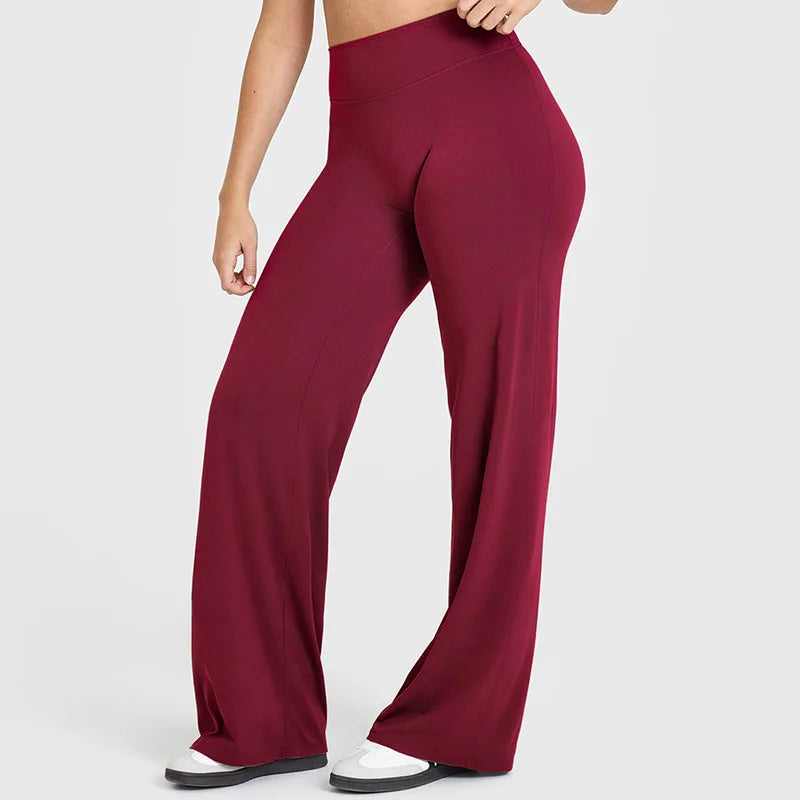 Pantalon Yoga Femme Taille Haute Fluide Coupe Large - PanierRoyale