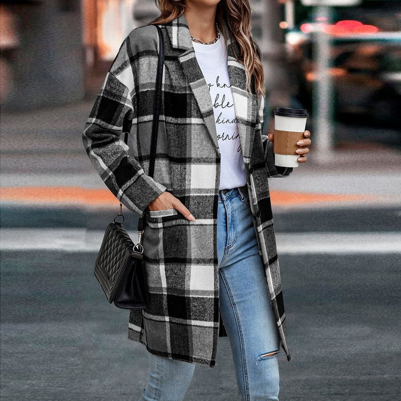 Manteau Femme Hiver Chic Taille Droite
