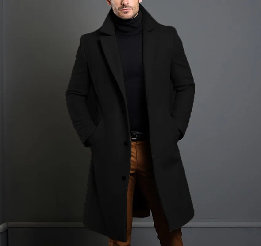 Manteau Femme Long Élégant avec Poches