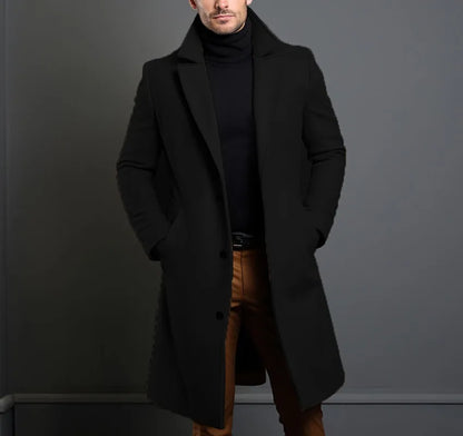 Manteau Femme Long Élégant avec Poches