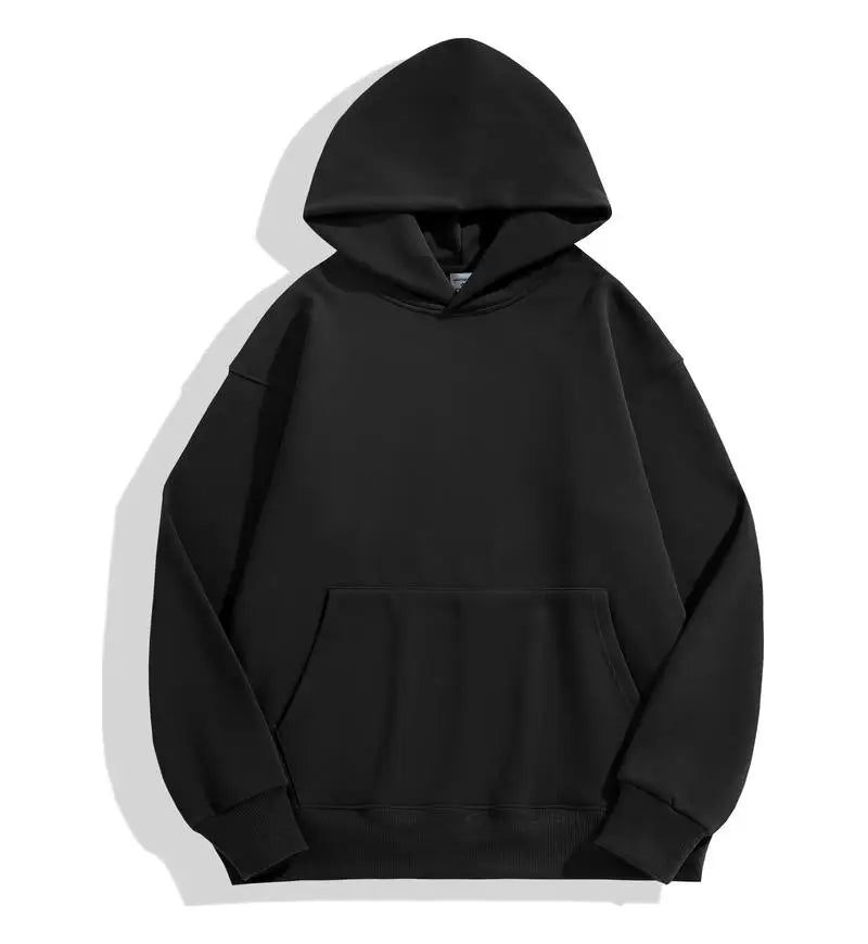 Sweat à Capuche Noir Unisexe avec Poche