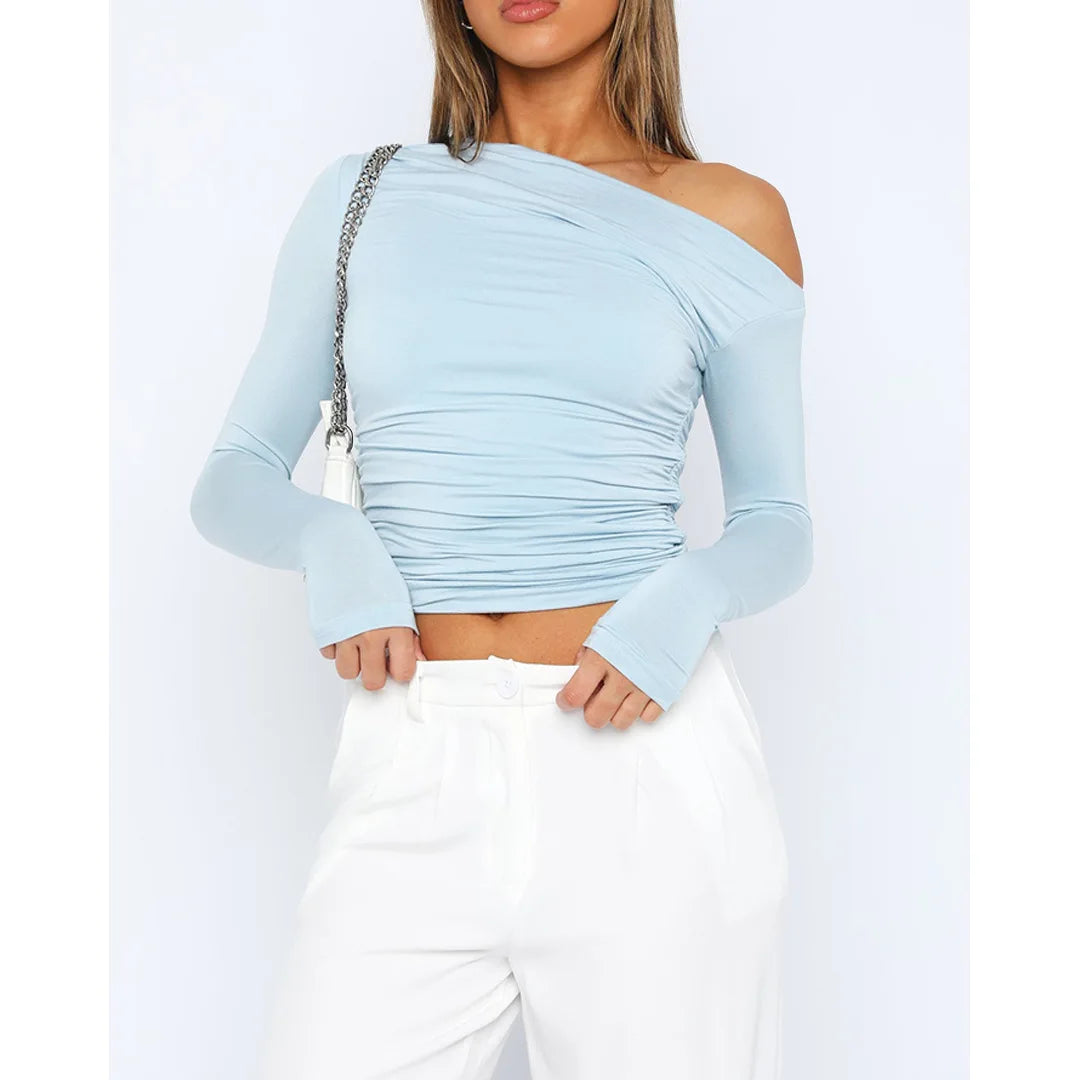 Top femme manches longues twisté chic et tendance