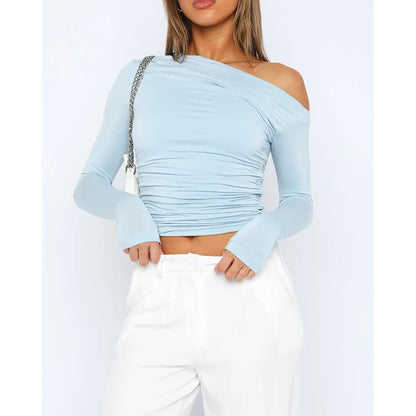 Top femme manches longues twisté chic et tendance