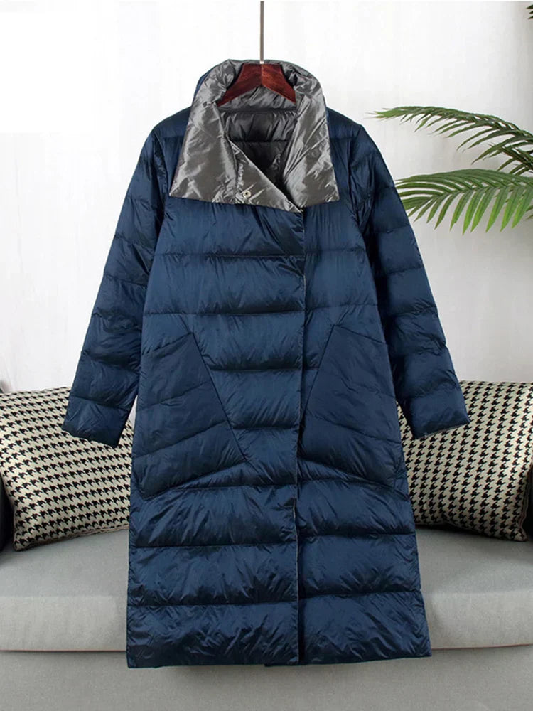 Manteau Femme Hiver Poches Carreaux Chic et Élégant - PanierRoyale