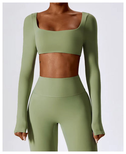 Tenue de Sport Femme - Ensemble Yoga Confort avec Legging Élastique et Top Moulant