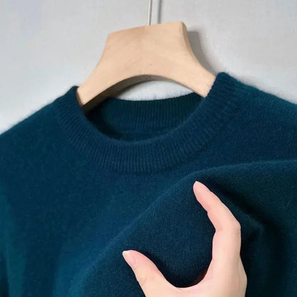 Pull Femme en Laine Merino Col Rond Marine