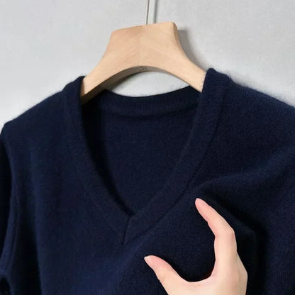 Pull Femme en Laine Merino Col Rond Marine