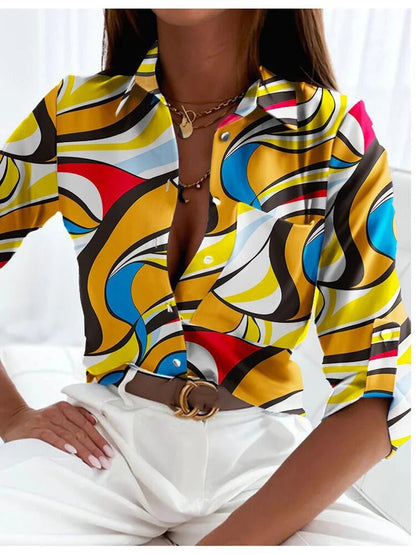 Blouse Femme Florale Chic Automne Hiver