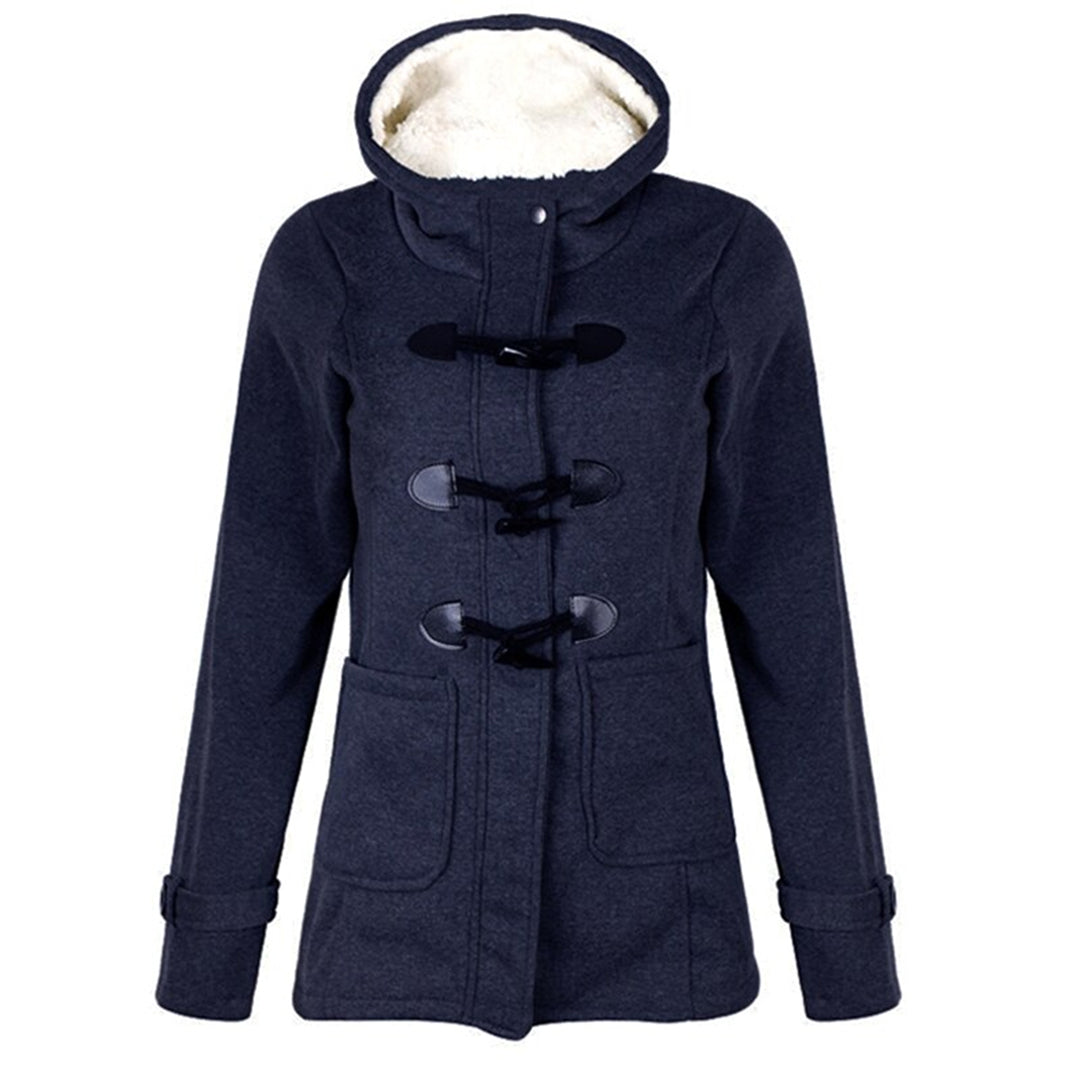 Manteau Femme Long Capuche Poches Élégant Hiver