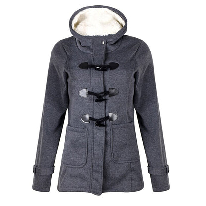 Manteau Femme Long Capuche Poches Élégant Hiver